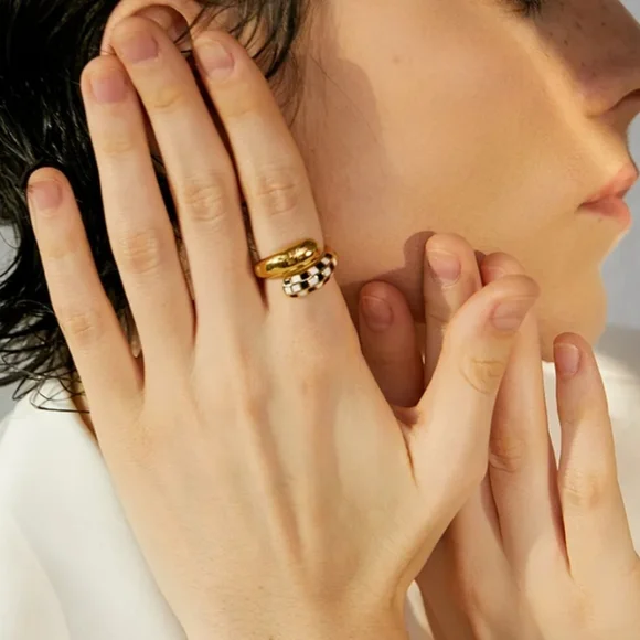 Gold Plated Boho Ring Size 6 - Picture 4 of 6